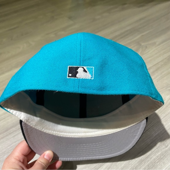 Vintage 90s Florida Marlins New Era Diamond Collection Hat 100% Wool Pro Model. - Picture 5 of 11